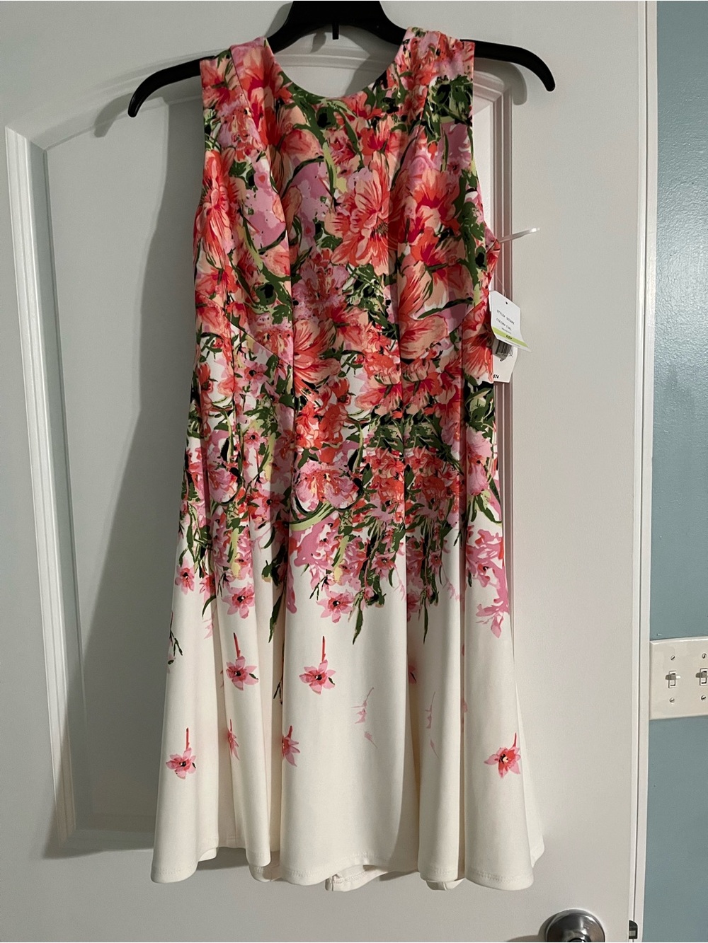 Danny & Nicole Pink and Green Floral Dress